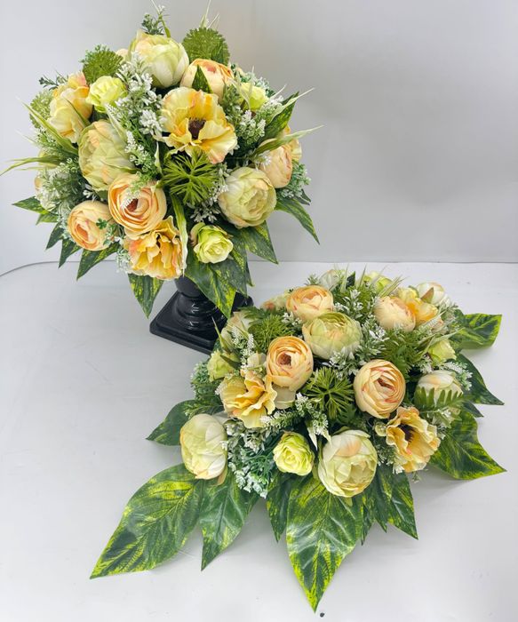 Komplet na grób stroik i bukiet na cmentarz