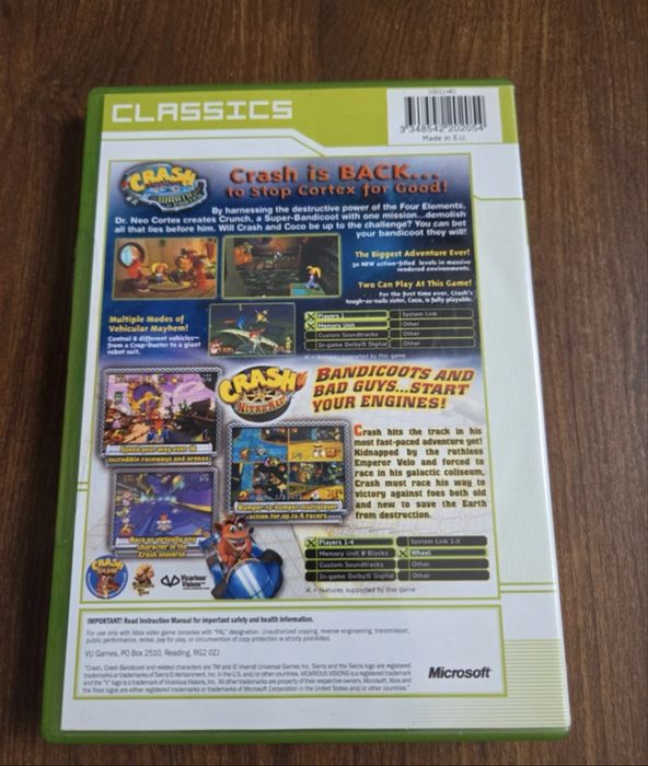 Crash double pack xbox classic cortex nitro