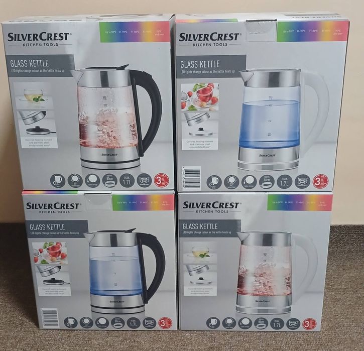 Скляний електрочайник SilverCrest SWGS 3000 B2