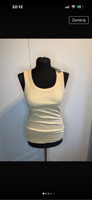 Beżowy top damski nowy Mohito L