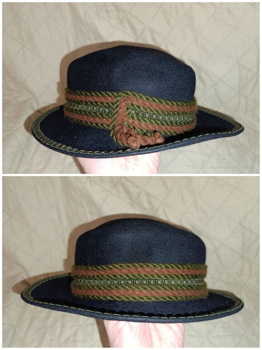 Мужская охотничья гуцульская шляпа Ischler Hut Austria, черная, р.56