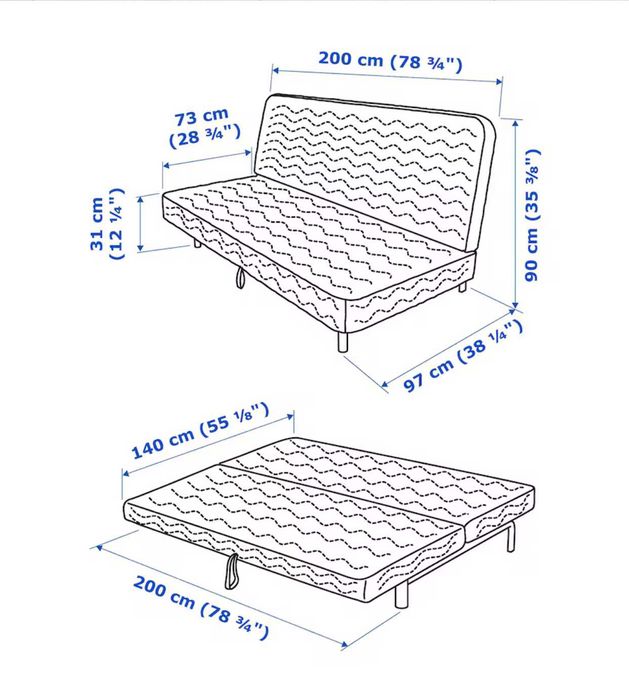 Sofá cama 3 lugares novo