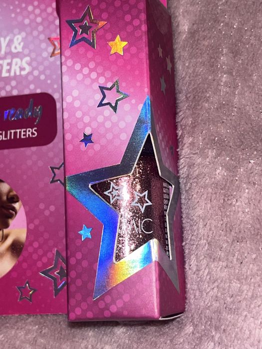 Brokat do ciała włosów i twarzy różowy