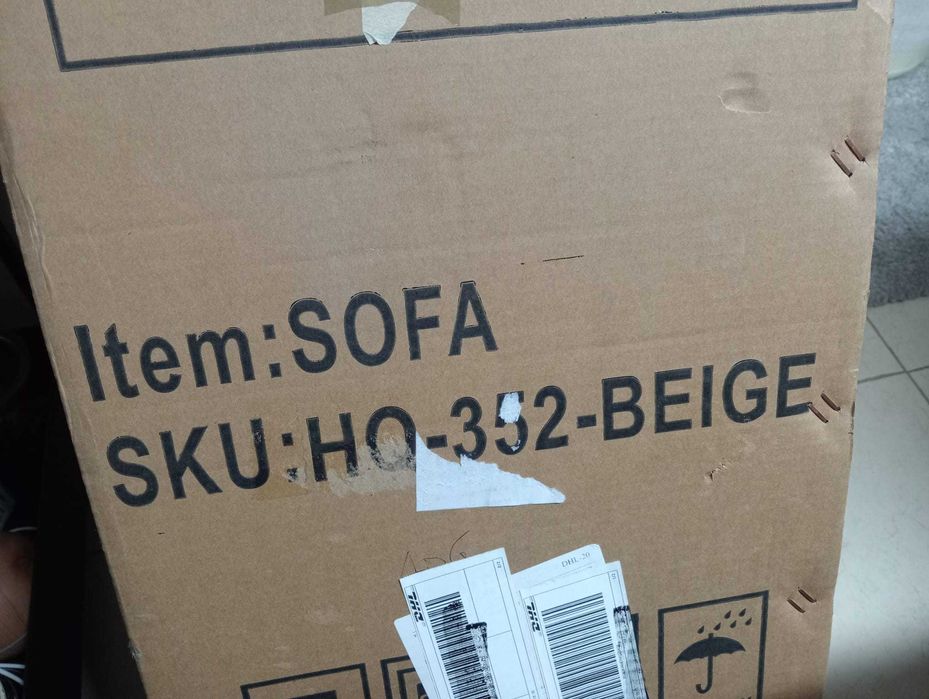 Puf Gigante HQ352 + Ottoman – BEGE – Novo na Caixa (Peso 22kg) (NOVO)