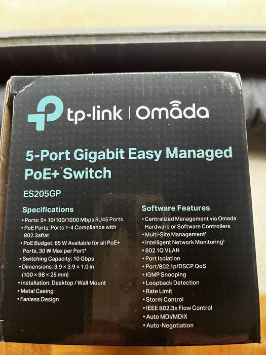 Omada smart switch 5 portas PoE