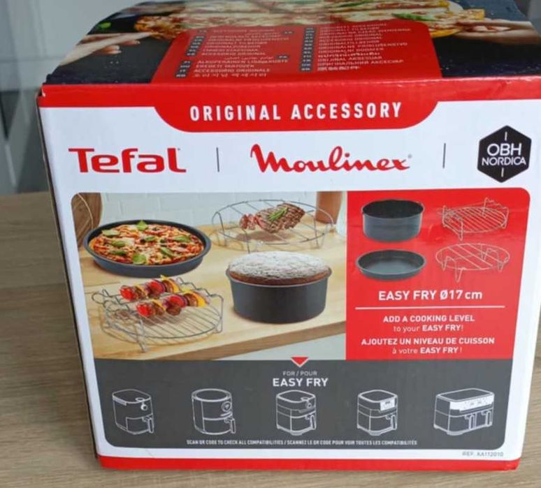 NOWY Zestaw akcesoriów Tefal Easy Fry XA1120 średnica  17cm NOWY