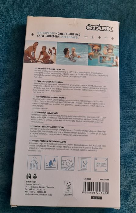 Capa protetora impermeável de telemóvel