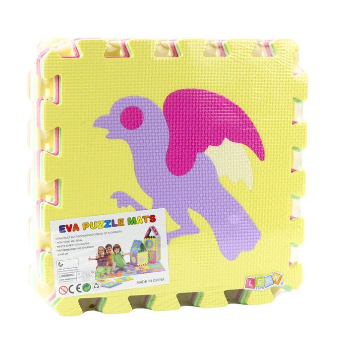 Miękkie Puzzle Mata Edukacyjna Zwierzęta Pianka EVA Kolorowe 9 el.