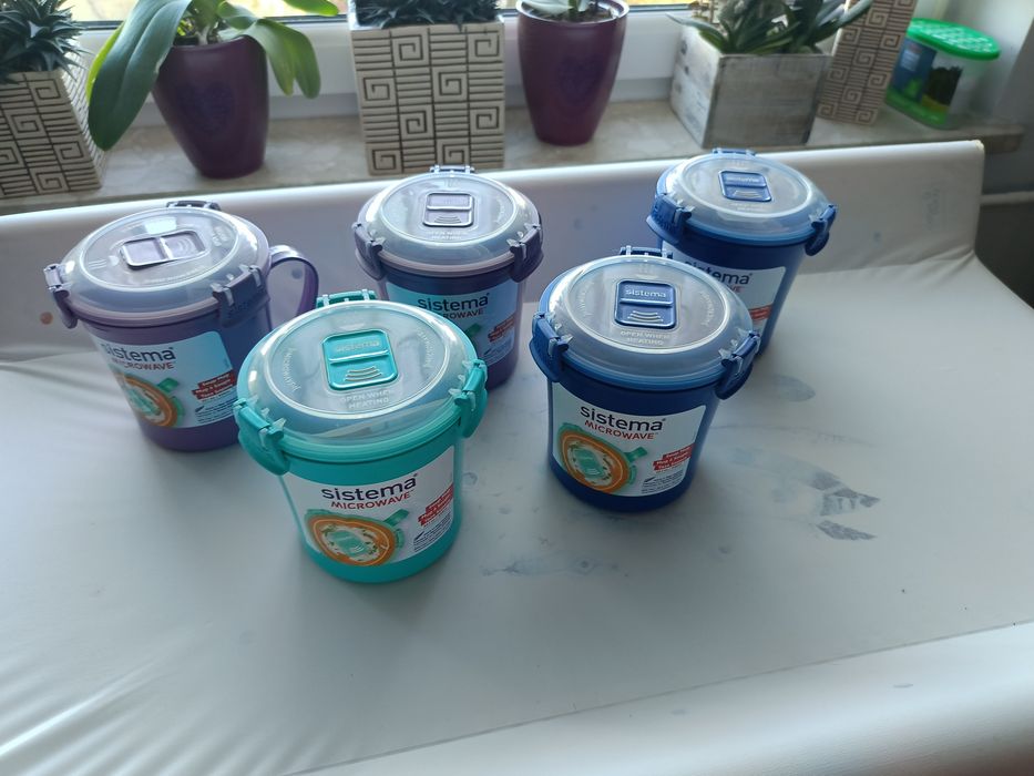 Nowe kubki, pojemniki na zupę do mikrofali