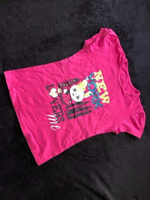 Jak nowa bawełniana bluzeczka z krótkim rękawem r 128