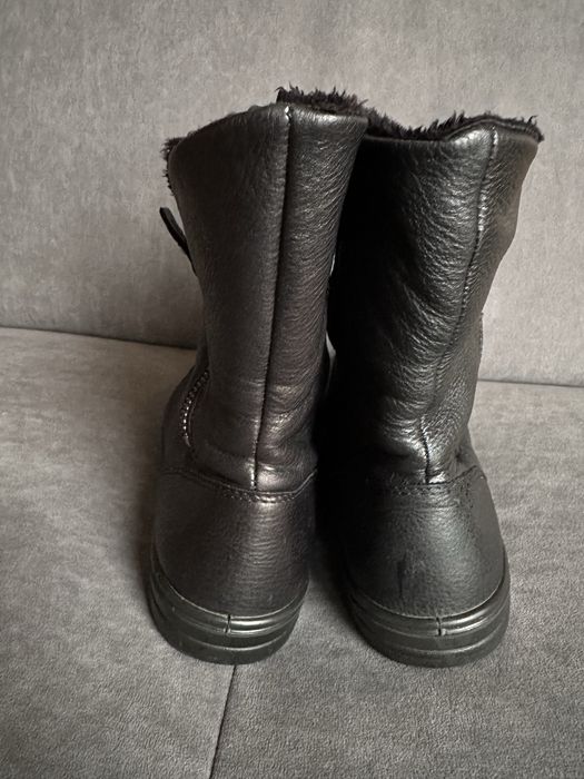 Жіночі черевики Ecco зимові шкіряні чорні 38 розмір