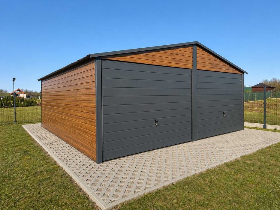 Blaszak Garaż blaszany 6mx5m PREMIUM dostawa w całej Polsce Montaż Gratis Garaże blaszane 6x5 6x6 7x5 7x6 8x5 8x6 Producent