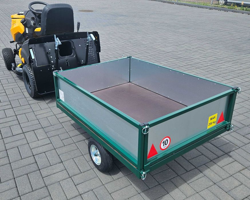 Przyczepa przyczepka do kosiarki traktorka quada ogrodowa wywrot mocna