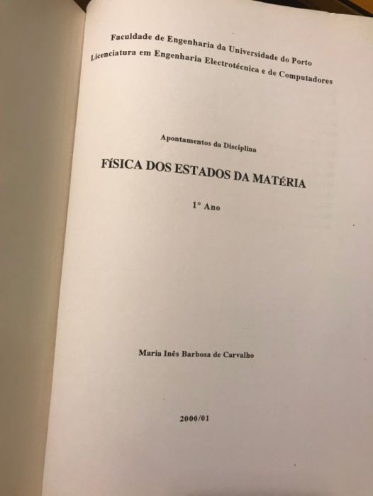 Física dos Estados da Matéria 1º Ano
