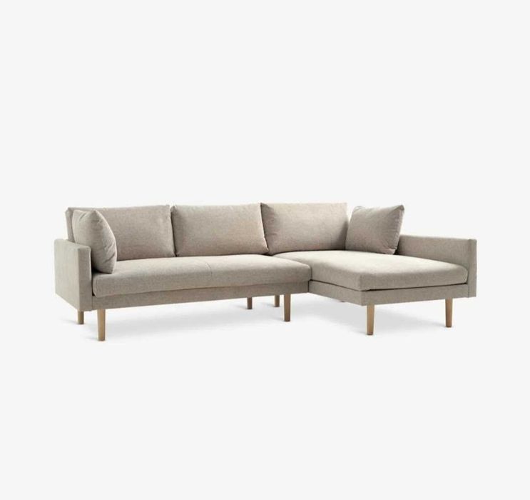 Sofá chaise-longue (cor areia)