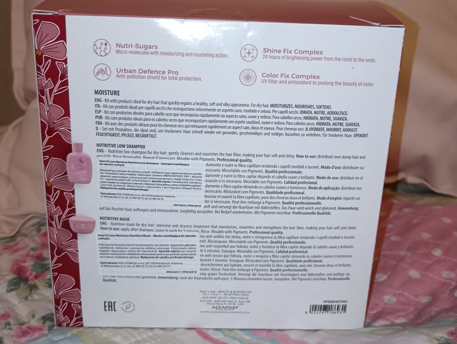 Alfaparf Milano Semi Di Lino Moisture Semi Di Lino Moisture Zestaw Do Włosów