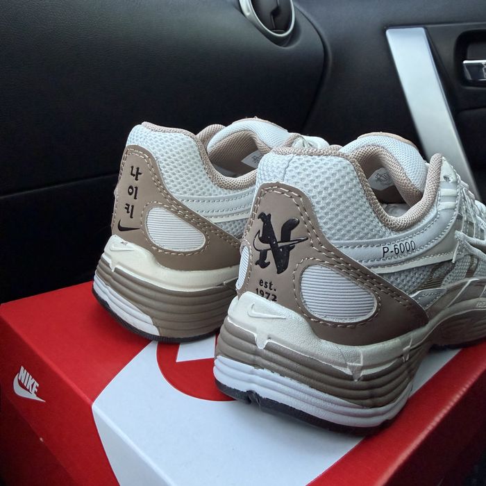 Жіночі чоловічі кросівки найк бежеві  Nike P - 6000 Beige White