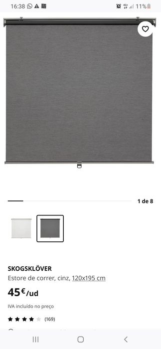 3 estores IKEA em bom estado