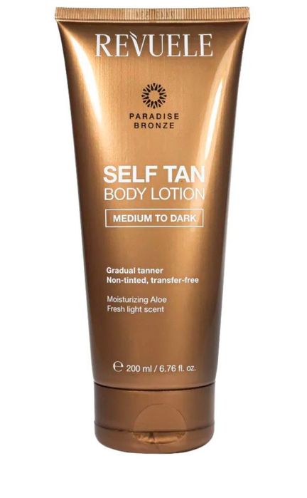 Мус-автозасмага для тіла St.Moriz+рукавичка, лосьйон Revuele.