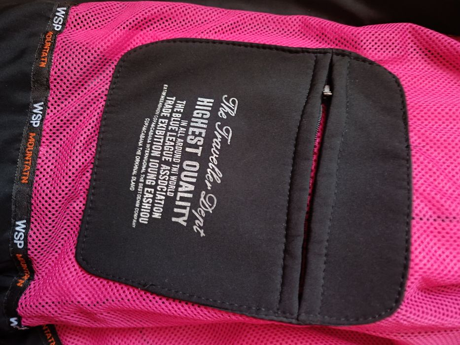 Damska kurtka Softshell ardon floret czarna z różowymi detalami