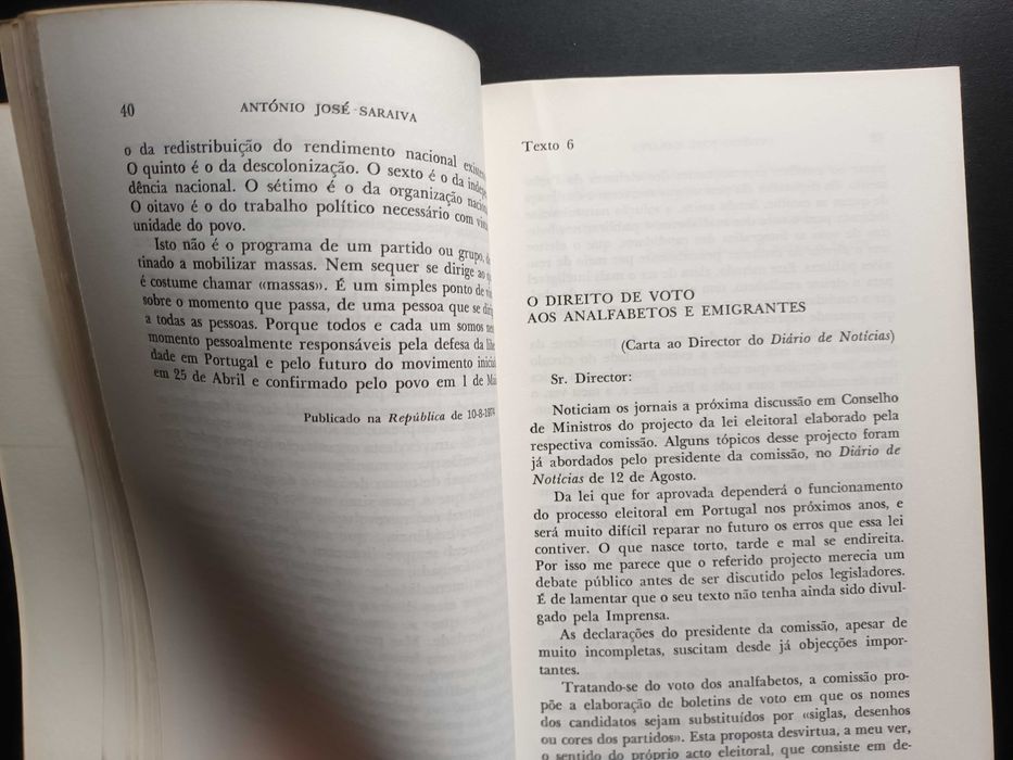 "Filhos de Saturno" por António José Saraiva - 1ª Edição Novembro 1980