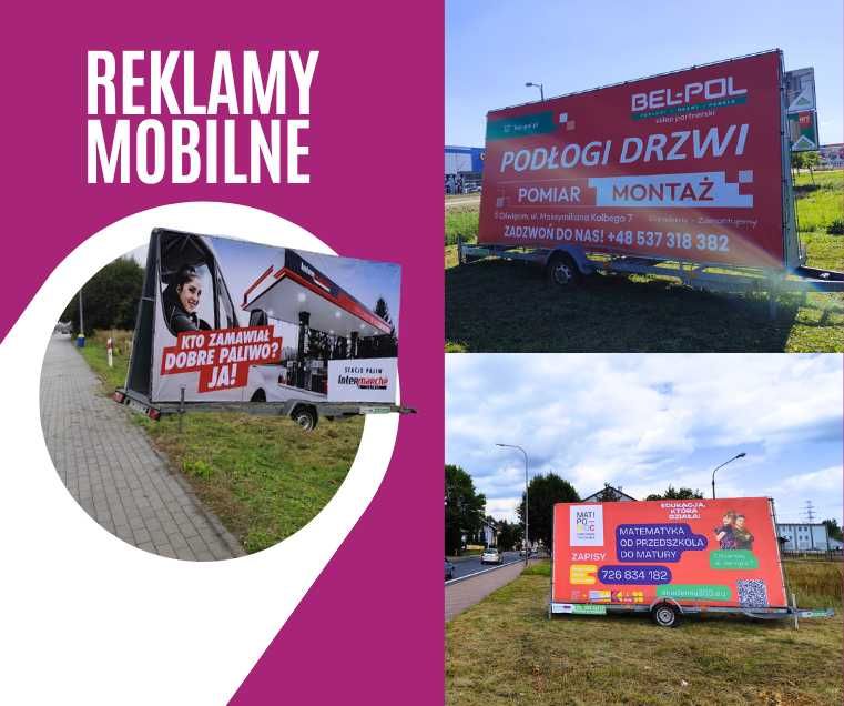 REKLAMA - Billboard Mobilny, Przyczepa Reklamowa