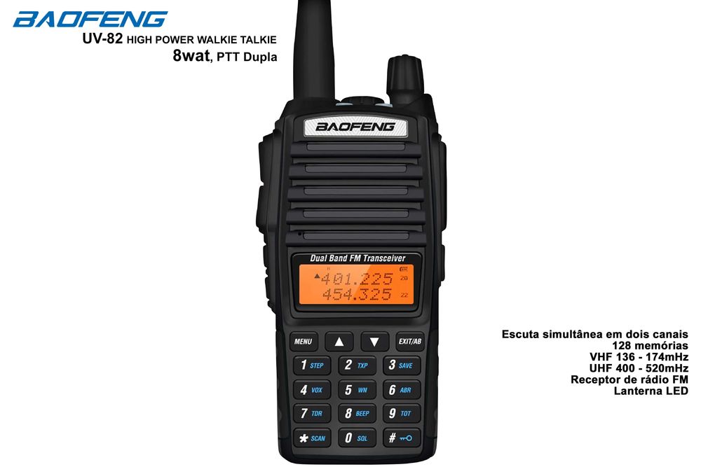 Baofeng UV-82 Radio with Dual PTT, 8 Watts64409434808961120