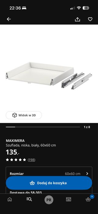 Maximera szuflada niska 60x60 202.046.28