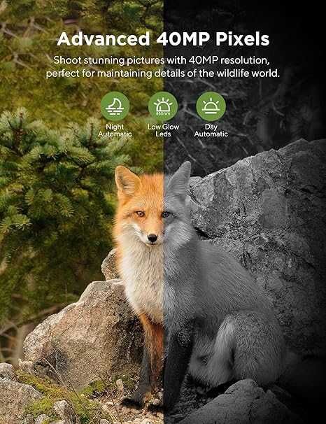 Fotopułapka Kamera Noktowizyjna CEYOMUR CY65 40MP WiFi 4K IP66 (150b)