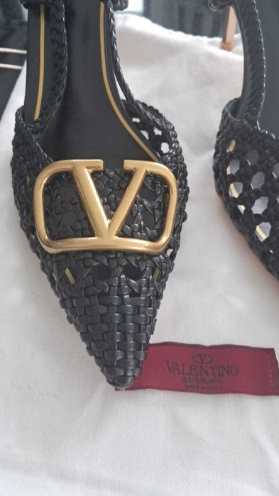 Valentino czółenka plecione  eleganckie