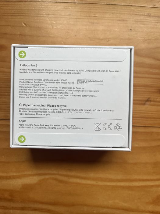 Słuchawki AirPods pro 3 nowe