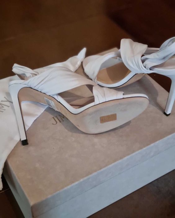 Босоніжки Jimmy Choo білі для весілля