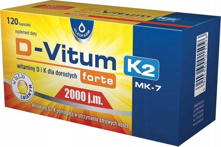d-vitum forte 2000 j.m. k2 (mk-7) 120 kaps wit d