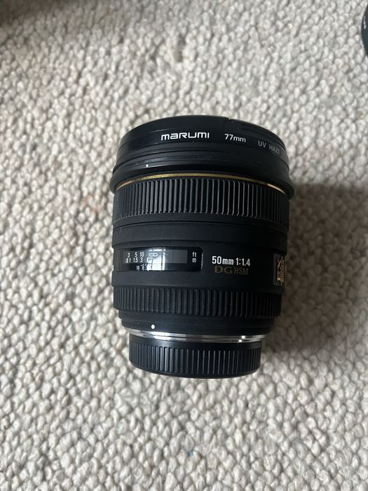 Obiektyw SIGMA EX 50mm 1:1.4 DG HSM do Olympus 4/3 + filtr UV marumi