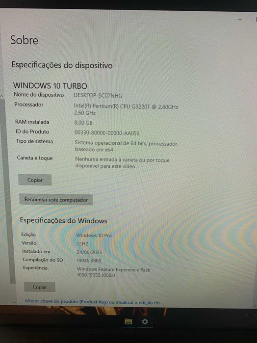 Computador e Monitor Lenovo