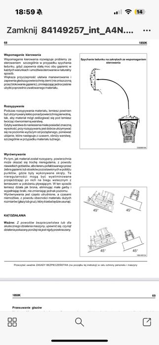 Case 1850K spycharka gąsienicowa instrukcja DTR dla operatora UDT PL
