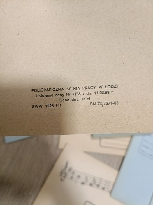 Zeszyt prl zeszyty szkoła nuty linie blok a3