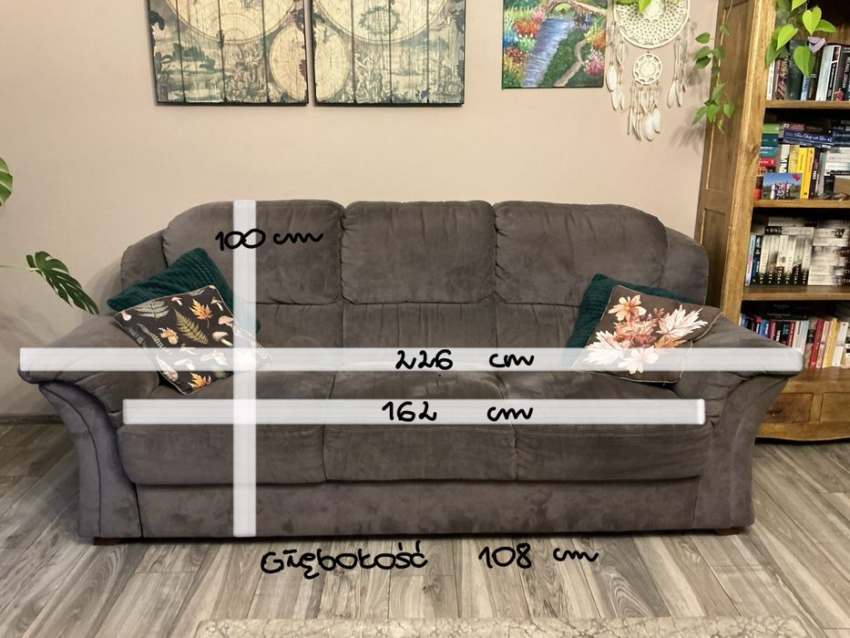 Szary komplet wypoczynkowy