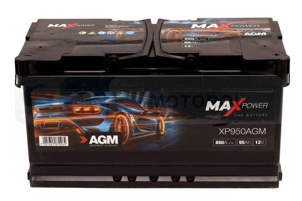 NOWY Akumulator MAXPOWER 95AH 850A P+ AGM 100AH