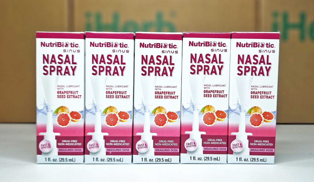 NutriBiotic Nasal Spray, спрей для носа, екстракт насіння грейпфрута