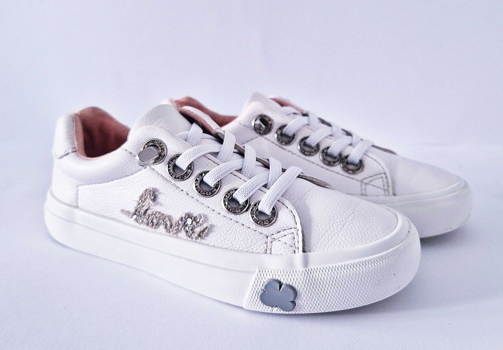 Białe skórzane sneakersy trampki Go4it 28