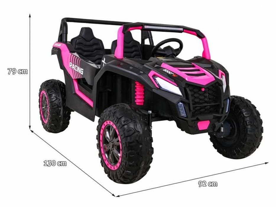 Mocny Buggy ATV Racing na akumulator 4x200W A032 Różowy