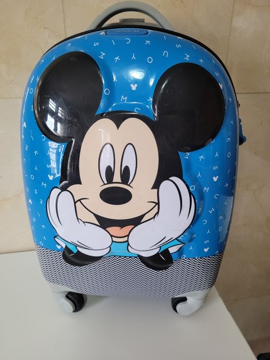Conjunto mala cabine + mochila + necessaire Mickey Samsonite (infantil