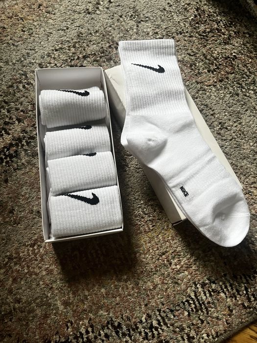Białe skarpetki Nike 5 par long tube
