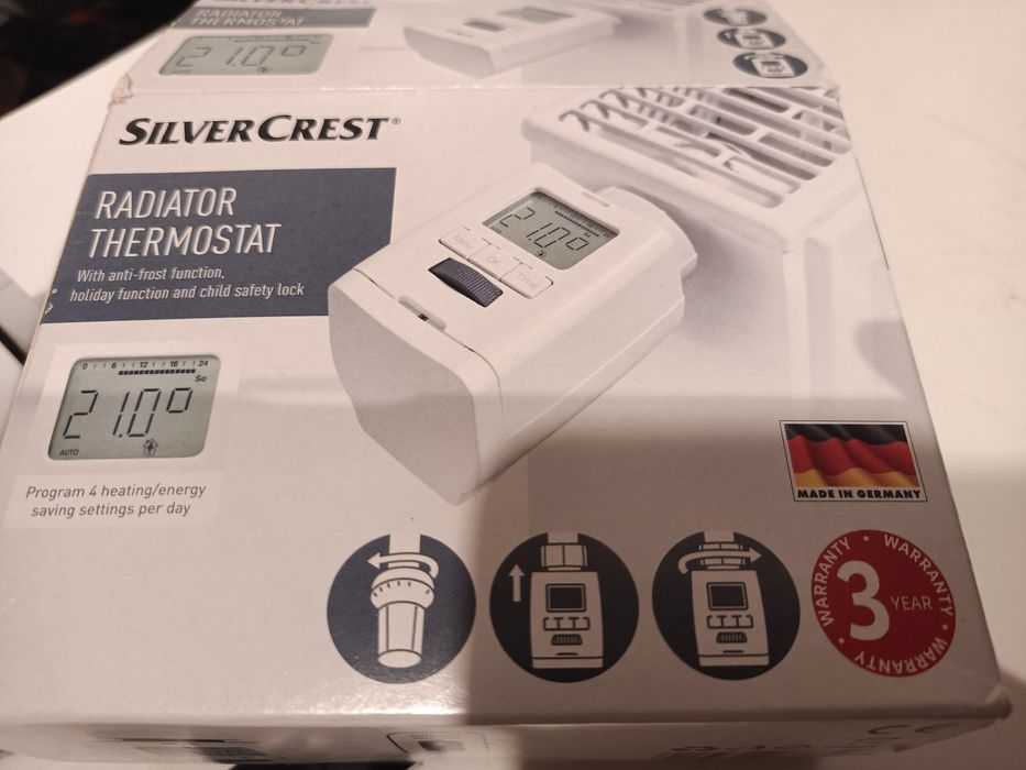 Termostat grzejnikowy, pokojowy SilverCrest. Nowy