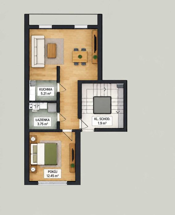 Mieszkanie 2-pokojowe 47 m² | Parter | Żory, os. 700-lecia