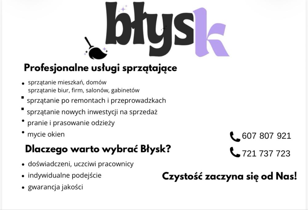 Usługi sprzątania - KONKURENCYJNE CENY! Sprawdź!