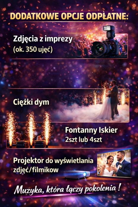 Dj , Wodzirej na wesela i imprezy okolicznościowe. Dobre ceny.