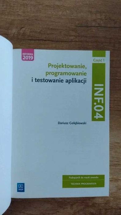 Projektowanie, programowanie i testowanie aplikacji INF.04 WSiP