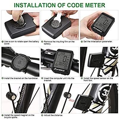 Novo! Odômetro para bicicleta, velocímetro sem fio IP66 à prova d'água